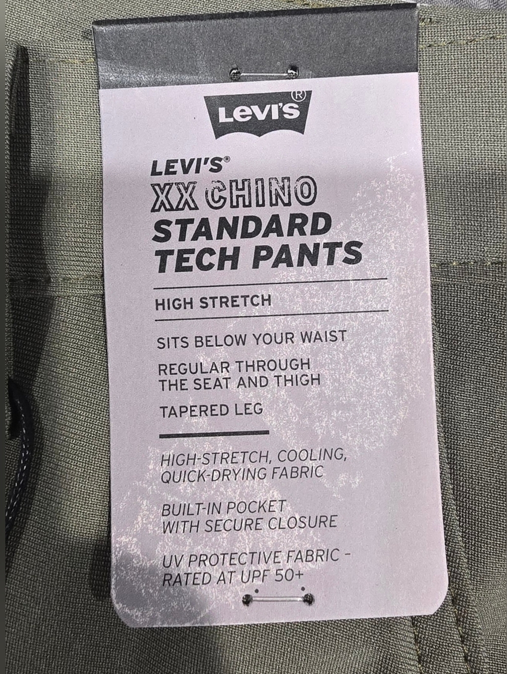 Levis Mens XX Chino Standard Tech Pants Size 32x30 - Picture 7 of 10